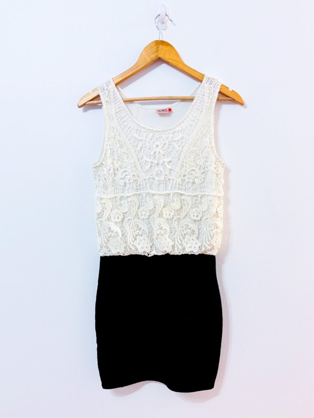 ONLY Black Lace Bodycon Dress | Floral Y2K Party | Small